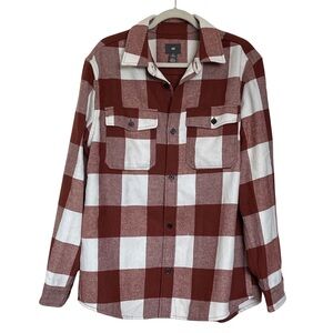 H&M Dark Red and White Checkered Shirt